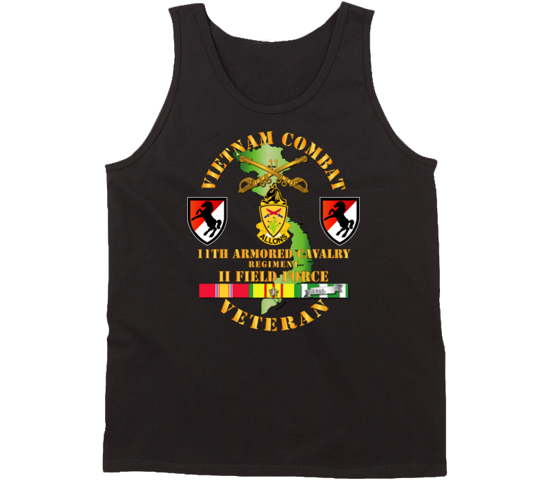 Army - Vietnam Combat Cavalry Veteran W 11th Acr - Tanktop