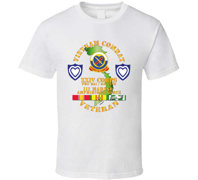 Army - Vietnam Combat Veteran W Xxiv Corps - T-shirt