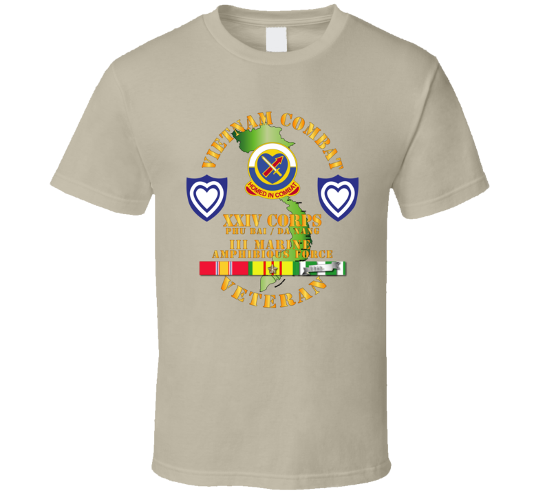 Army - Vietnam Combat Veteran W Xxiv Corps - T-shirt