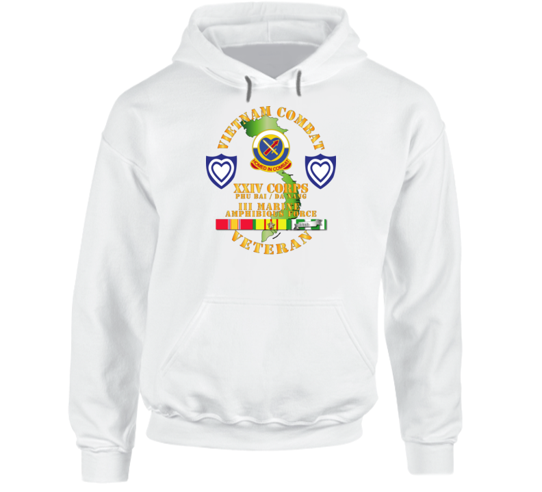 Army - Vietnam Combat Veteran W Xxiv Corps - Hoodie