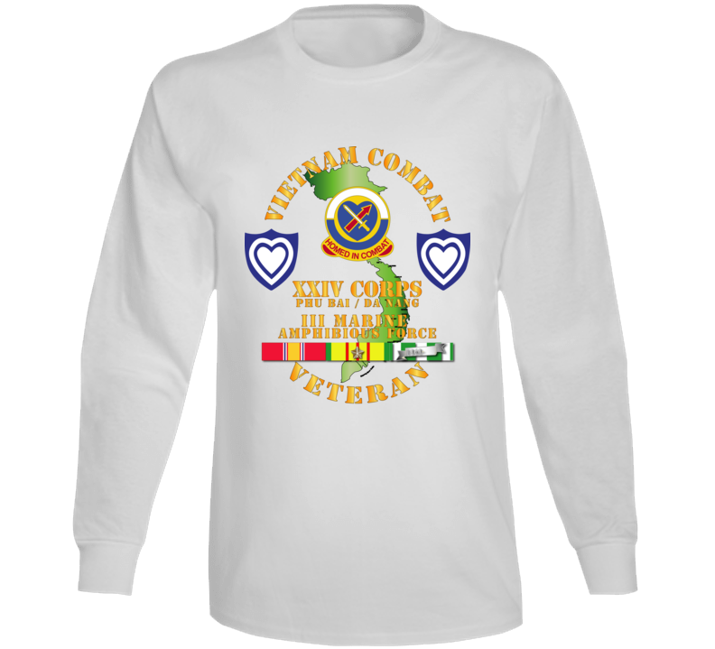 Army - Vietnam Combat Veteran W Xxiv Corps - Long Sleeve