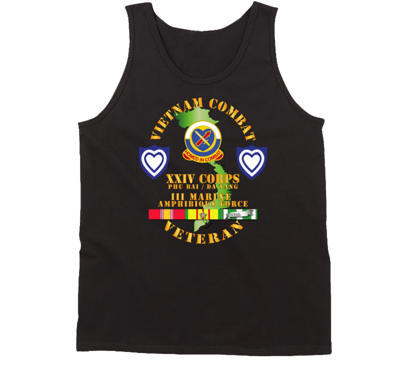 Army - Vietnam Combat Veteran W Xxiv Corps - Tanktop
