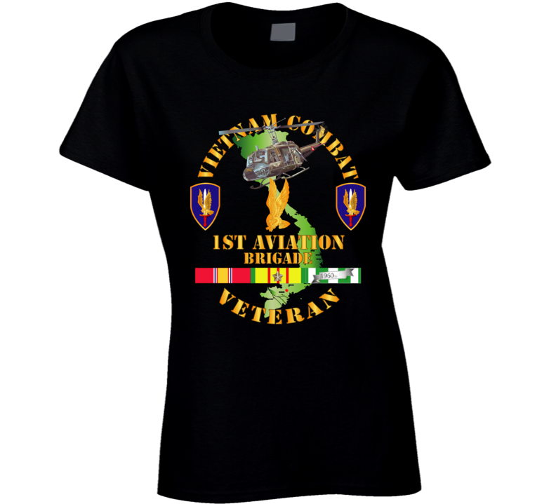 Army - Vietnam Combat Cavalry Veteran W 1st Aviation Bde Ssi V1 Ladies