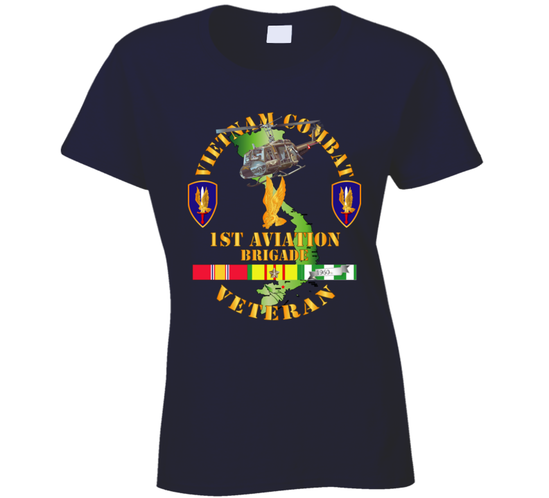 Army - Vietnam Combat Cavalry Veteran W 1st Aviation Bde Ssi V1 Ladies