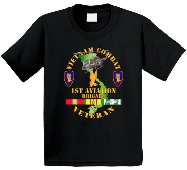 Army - Vietnam Combat Cavalry Veteran W 1st Aviation Bde Ssi V1 Kids