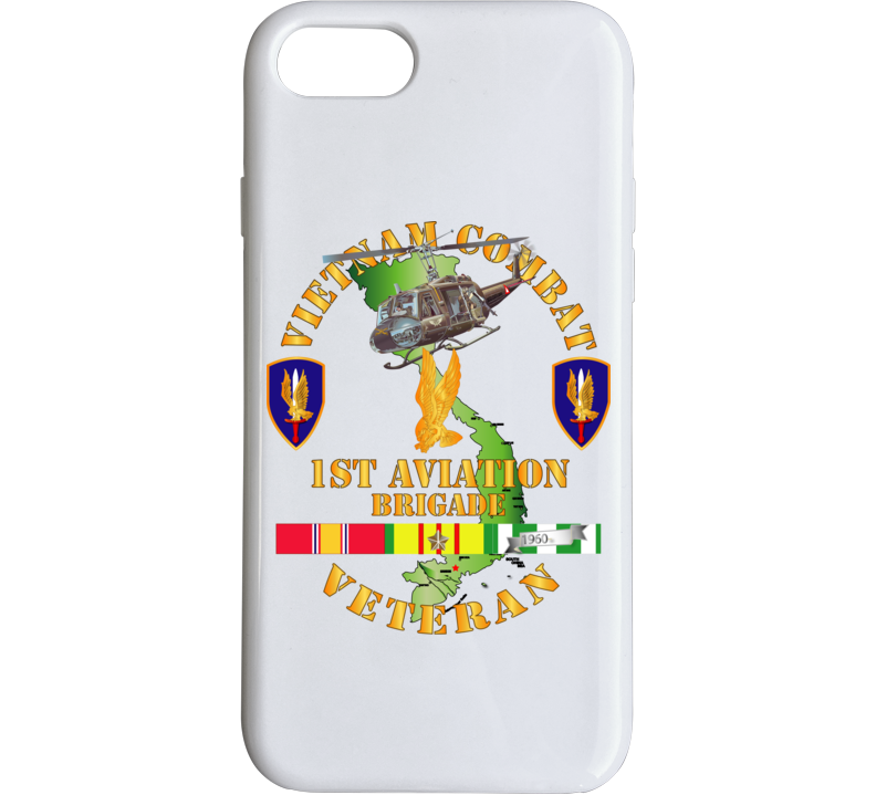 Army - Vietnam Combat Cavalry Veteran W 1st Aviation Bde Ssi V1 Phone Case