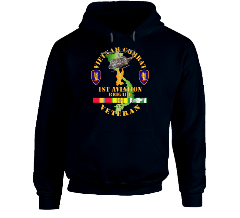 Army - Vietnam Combat Cavalry Veteran W 1st Aviation Bde Ssi V1 Hoodie
