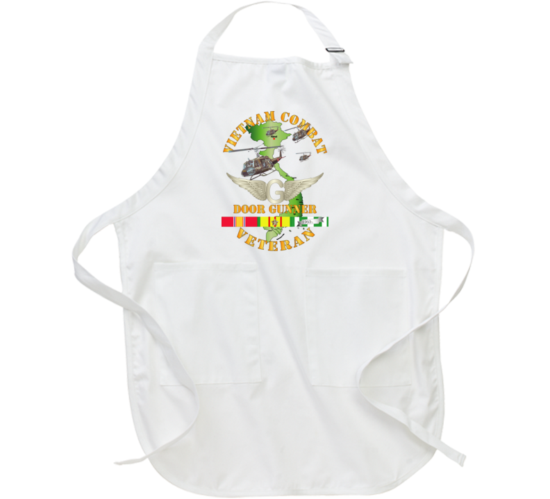 Army - Vietnam Combat Avn Vet  Door Gunner - Air Assault  W Svc Apron