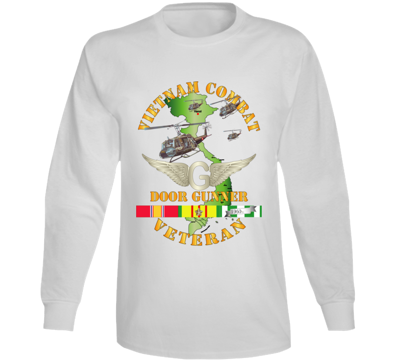 Army - Vietnam Combat Avn Vet  Door Gunner - Air Assault  W Svc Long Sleeve