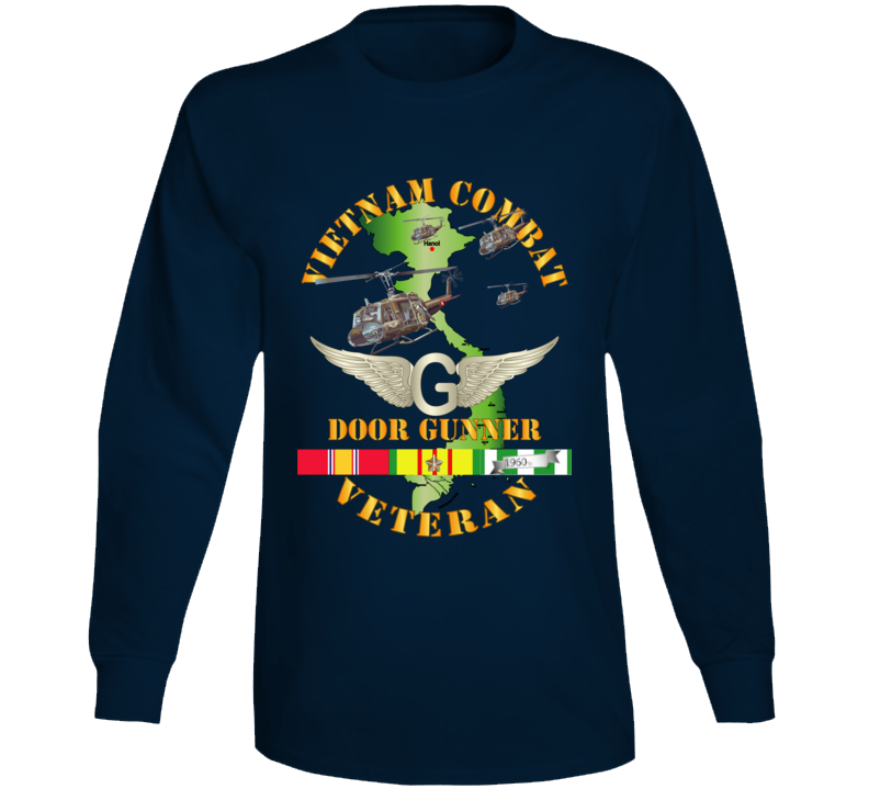 Army - Vietnam Combat Avn Vet  Door Gunner - Air Assault  W Svc Long Sleeve