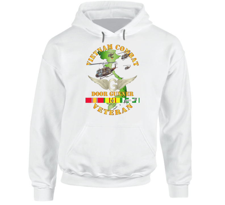 Army - Vietnam Combat Avn Vet  Door Gunner - Air Assault  W Svc Hoodie