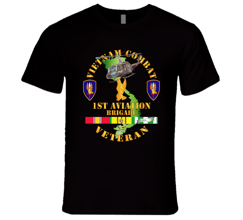 Army - Vietnam Combat Cavalry Veteran W 1st Aviation Bde Ssi V1 Premium