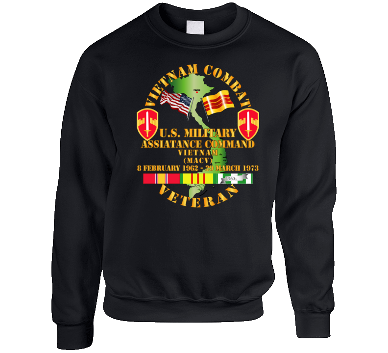 Army - Vietnam Combat Veteran - Us Military Asst Cmd - Vietnam Sweatshirt