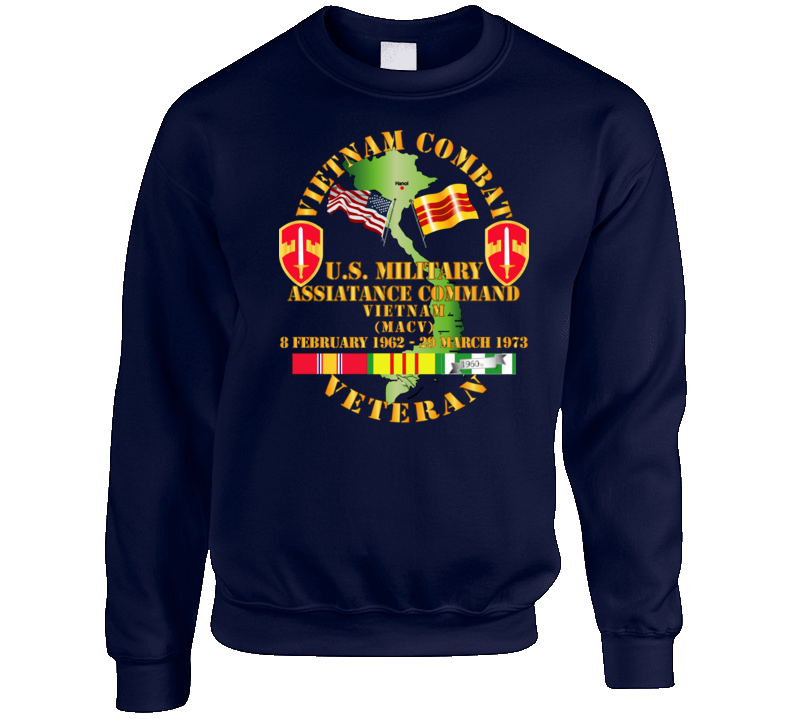 Army - Vietnam Combat Veteran - Us Military Asst Cmd - Vietnam Sweatshirt