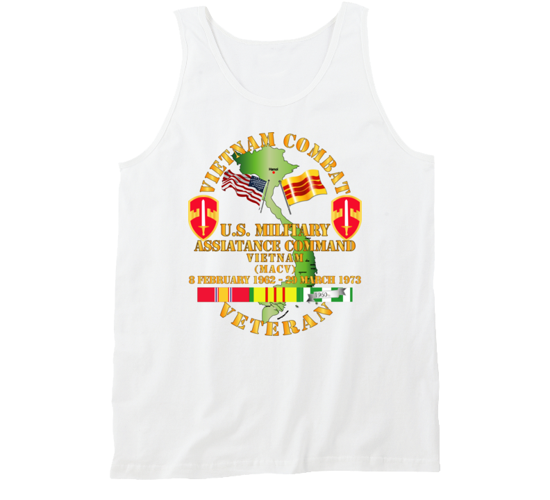 Army - Vietnam Combat Veteran - Us Military Asst Cmd - Vietnam Tanktop