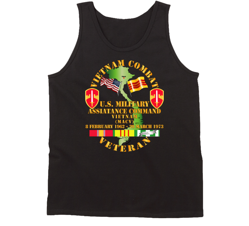 Army - Vietnam Combat Veteran - Us Military Asst Cmd - Vietnam Tanktop