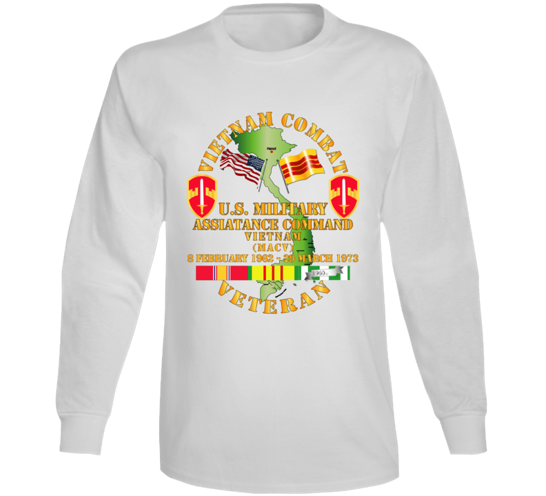 Army - Vietnam Combat Veteran - Us Military Asst Cmd - Vietnam Long Sleeve