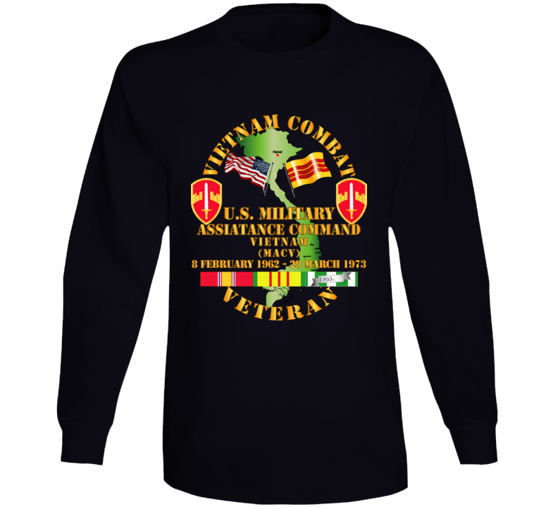 Army - Vietnam Combat Veteran - Us Military Asst Cmd - Vietnam Long Sleeve