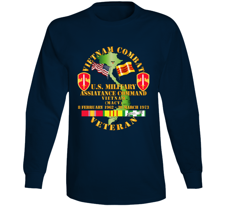 Army - Vietnam Combat Veteran - Us Military Asst Cmd - Vietnam Long Sleeve