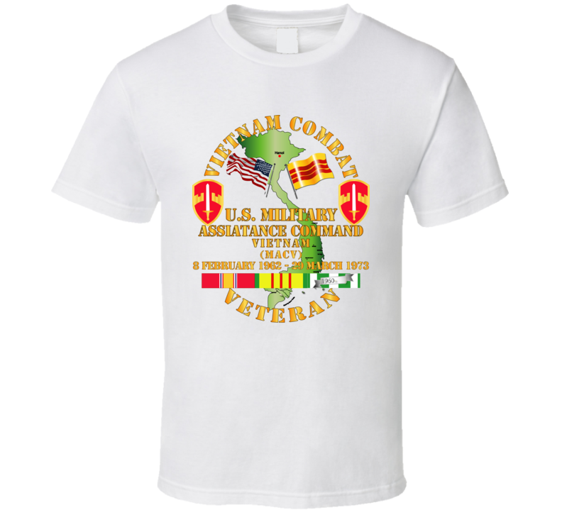 Army - Vietnam Combat Veteran - Us Military Asst Cmd - Vietnam T-shirt