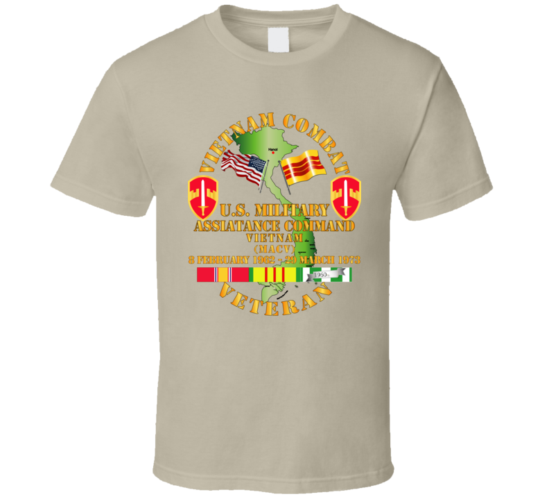 Army - Vietnam Combat Veteran - Us Military Asst Cmd - Vietnam T-shirt
