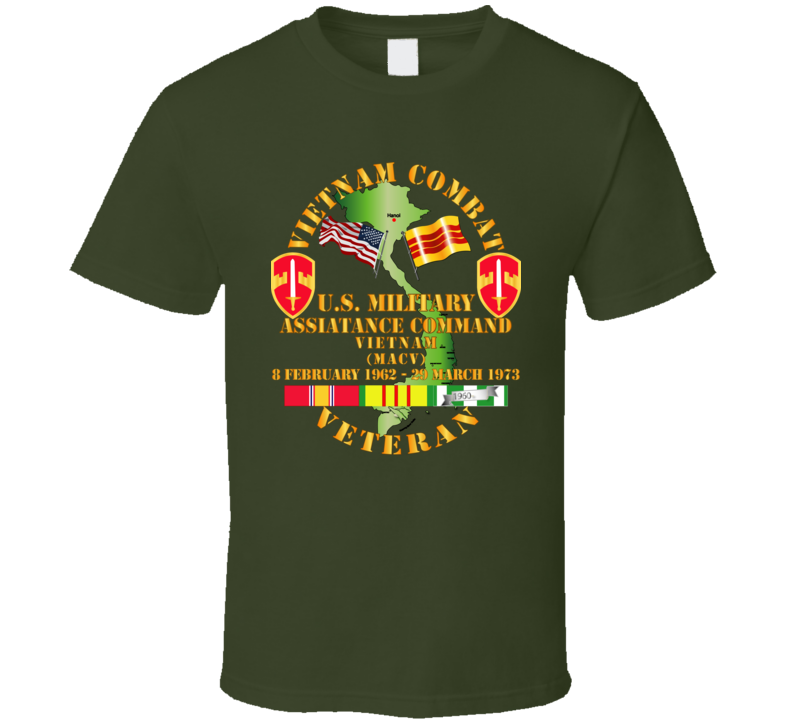 Army - Vietnam Combat Veteran - Us Military Asst Cmd - Vietnam T-shirt