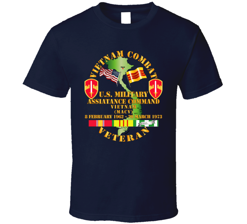 Army - Vietnam Combat Veteran - Us Military Asst Cmd - Vietnam T-shirt
