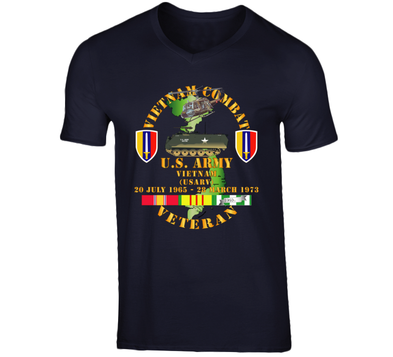 Army - Vietnam Combat Veteran - Us Army Vietnam - Usarv V-neck T Shirt