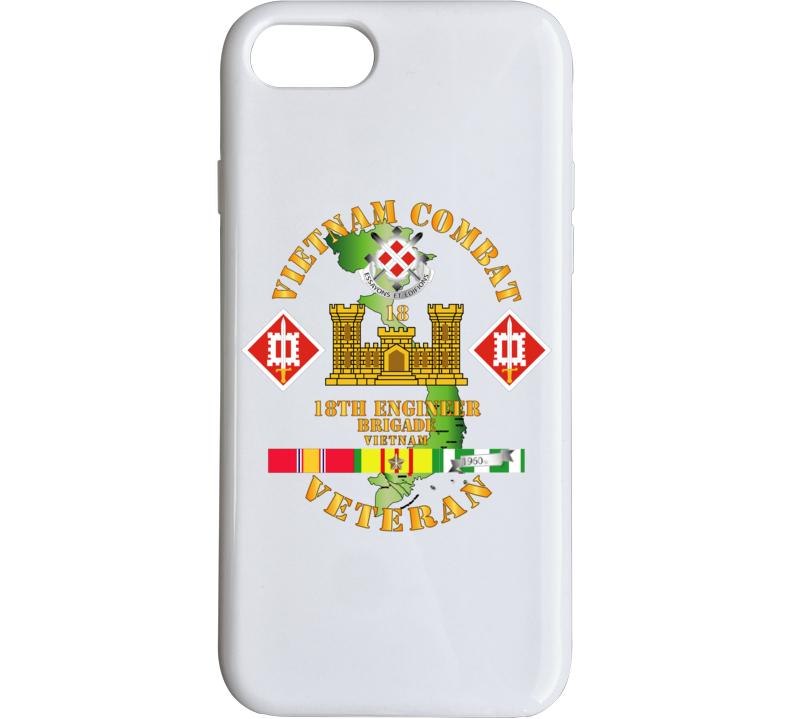 Army - Vietnam Combat Engineer - 18th Engineer Bde W Svc - Phone Case