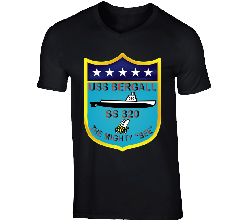 Navy - Uss Bergall (ss-320) Wo Txt V-neck T Shirt