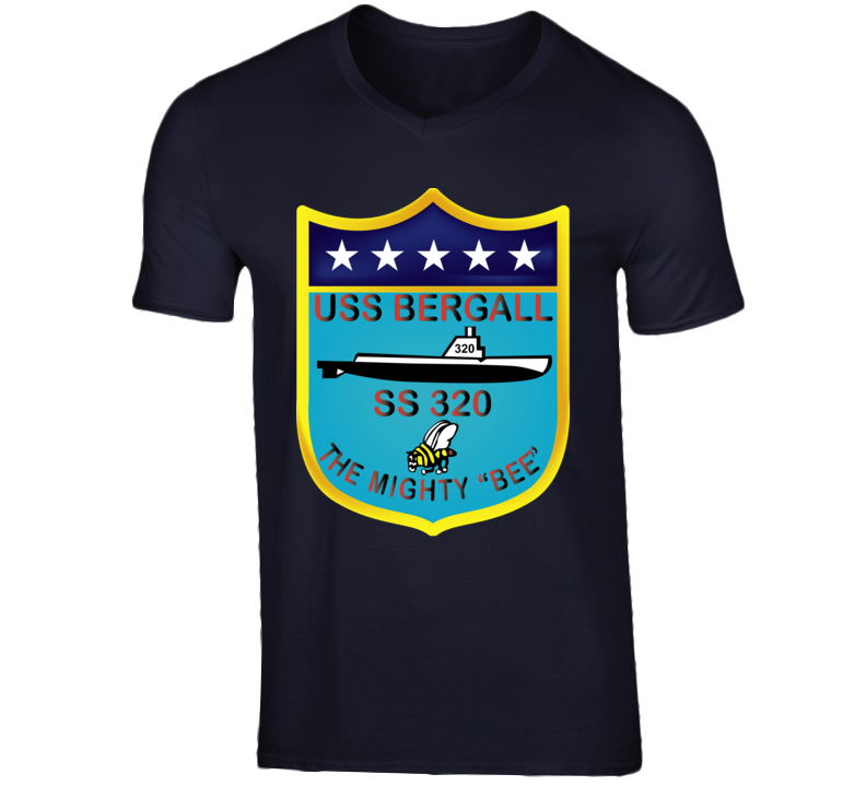 Navy - Uss Bergall (ss-320) Wo Txt V-neck T Shirt