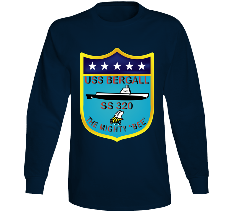 Navy - Uss Bergall (ss-320) Wo Txt Long Sleeve