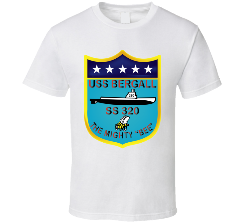 Navy - Uss Bergall (ss-320) Wo Txt T-shirt