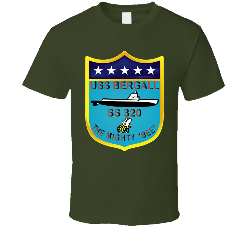 Navy - Uss Bergall (ss-320) Wo Txt T-shirt