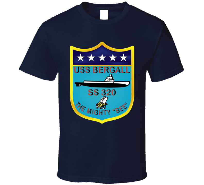 Navy - Uss Bergall (ss-320) Wo Txt T-shirt