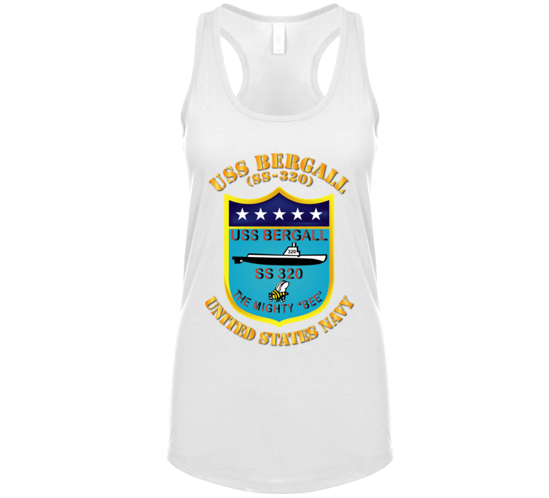Navy - Uss Bergall (ss-320) Ladies Tanktop T Shirt