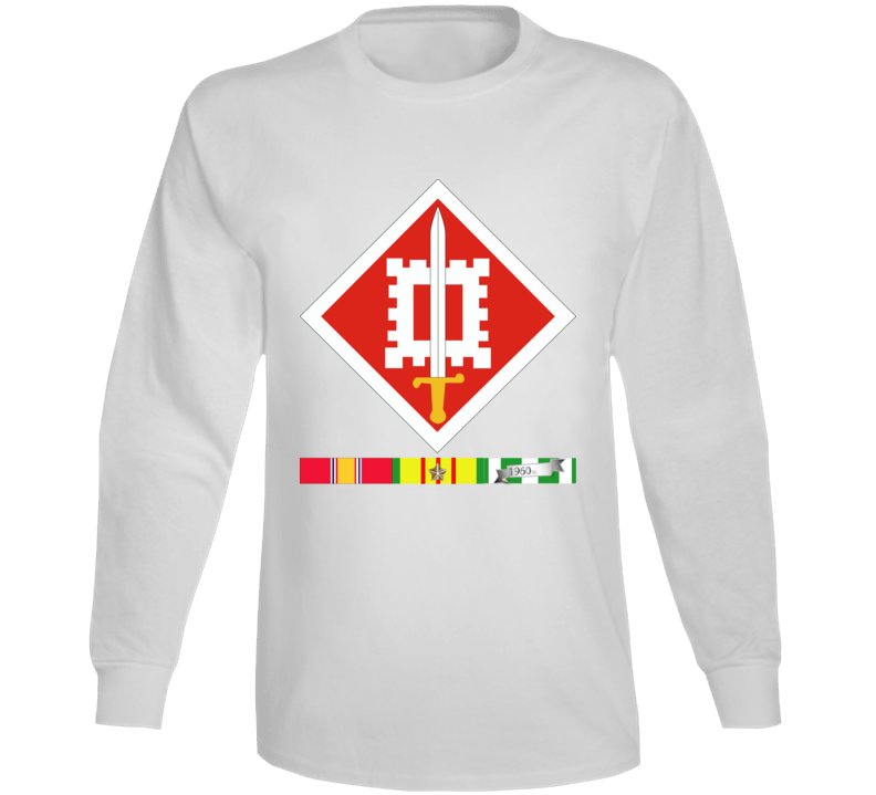 Army - 18th Engineer Brigade Vietnam - Vietnam War W Svc Wo Txt - Long Sleeve