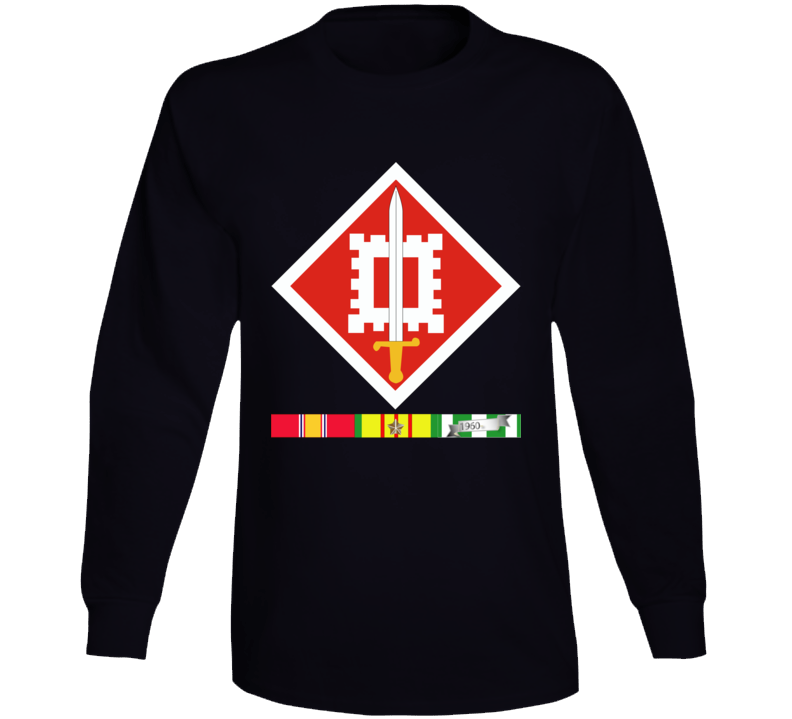 Army - 18th Engineer Brigade Vietnam - Vietnam War W Svc Wo Txt - Long Sleeve