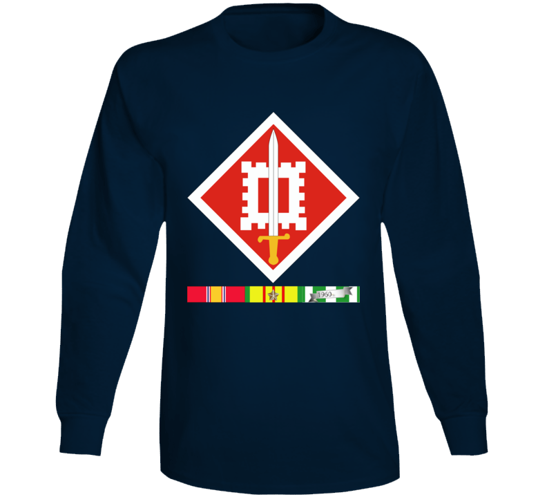 Army - 18th Engineer Brigade Vietnam - Vietnam War W Svc Wo Txt - Long Sleeve