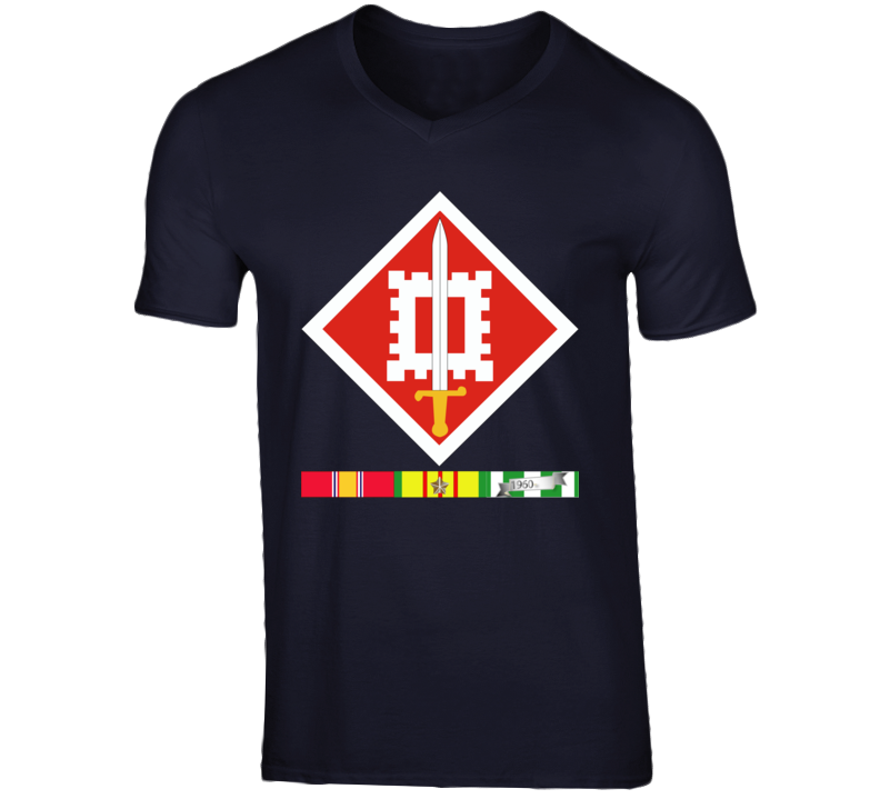 Army - 18th Engineer Brigade Vietnam - Vietnam War W Svc Wo Txt - V-neck