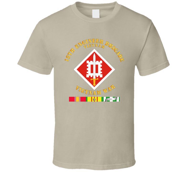 Army - 18th Engineer Brigade Vietnam - Vietnam War W Svc - T-shirt