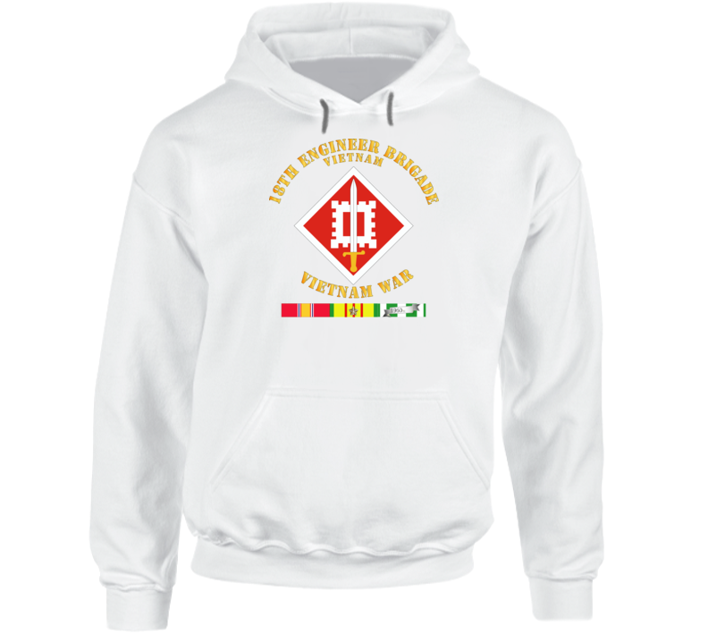 Army - 18th Engineer Brigade Vietnam - Vietnam War W Svc - Hoodie