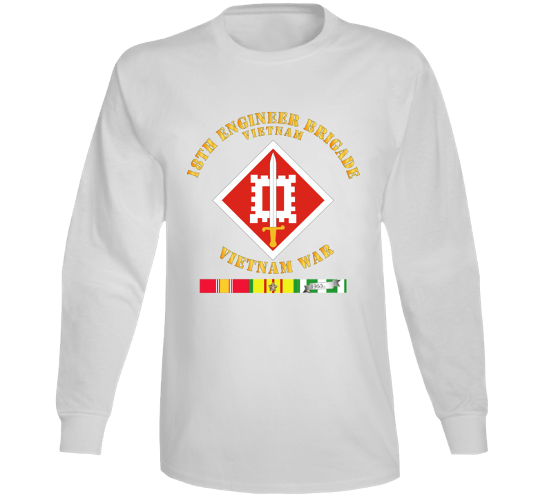 Army - 18th Engineer Brigade Vietnam - Vietnam War W Svc - Long Sleeve