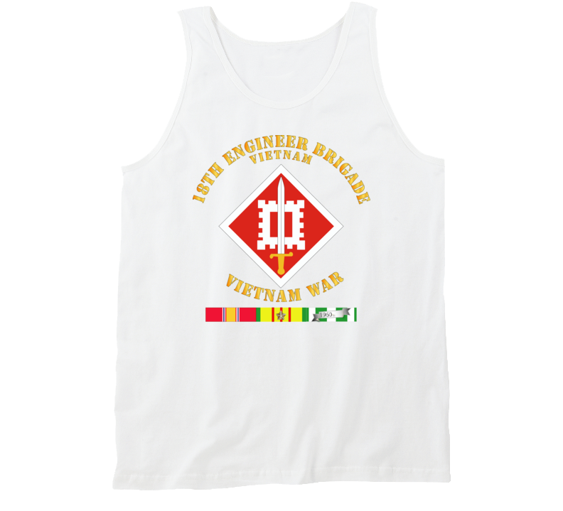 Army - 18th Engineer Brigade Vietnam - Vietnam War W Svc - Tanktop