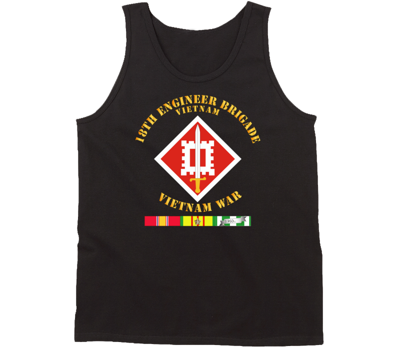 Army - 18th Engineer Brigade Vietnam - Vietnam War W Svc - Tanktop