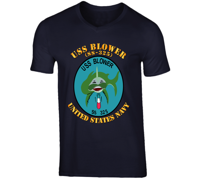 Navy - Uss Blower (ss-325) V-neck T Shirt