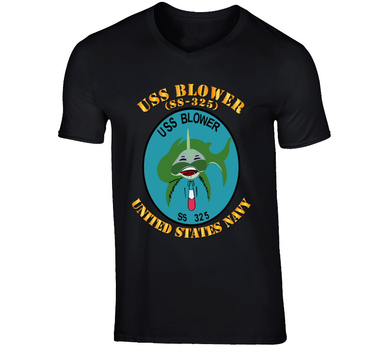 Navy - Uss Blower (ss-325) V-neck T Shirt