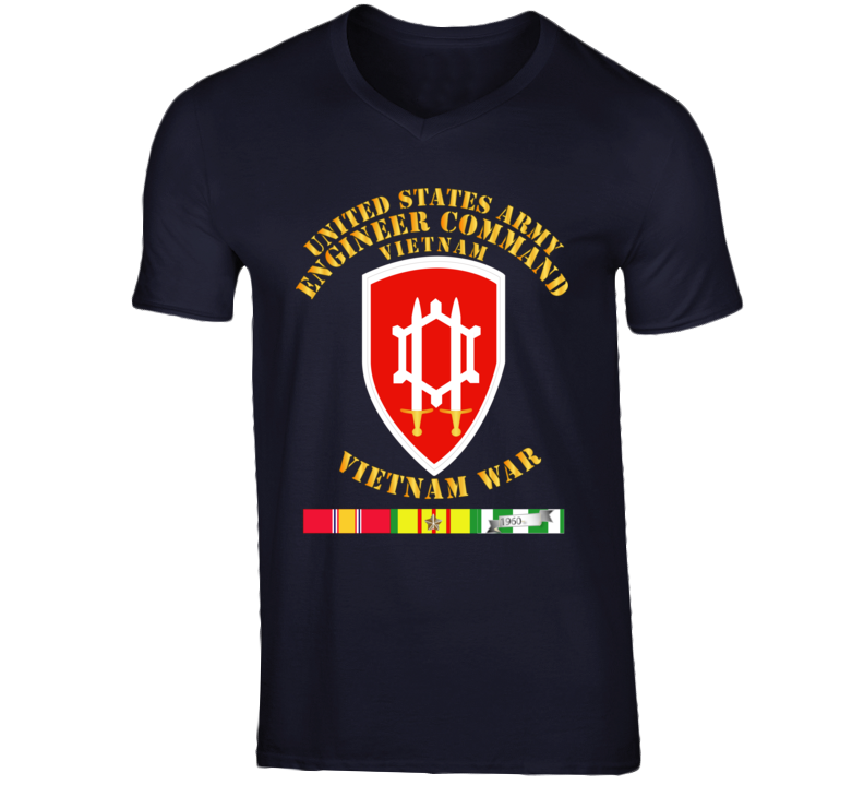Army - Us Army Eng Cmd Vietnam - Vietnam War  W Svc V-neck