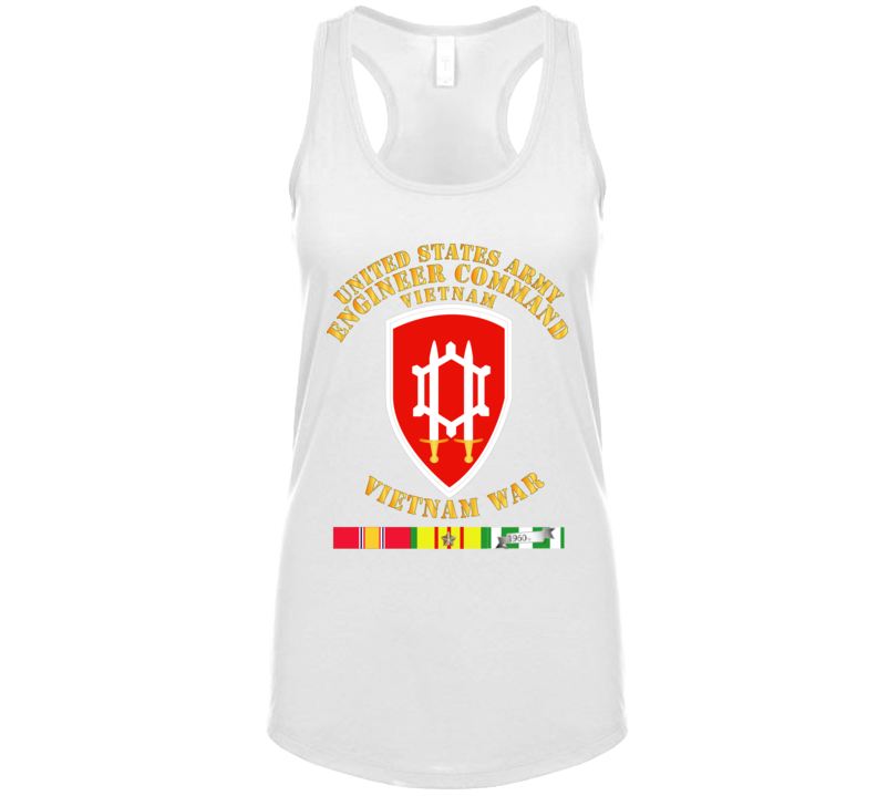 Army - Us Army Eng Cmd Vietnam - Vietnam War  W Svc Ladies Tanktop