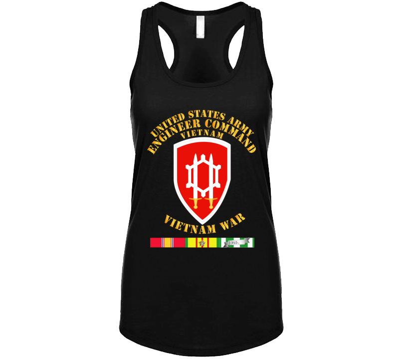 Army - Us Army Eng Cmd Vietnam - Vietnam War  W Svc Ladies Tanktop
